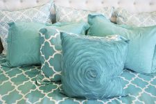 turquoise and white pillows and bedding el paso tx